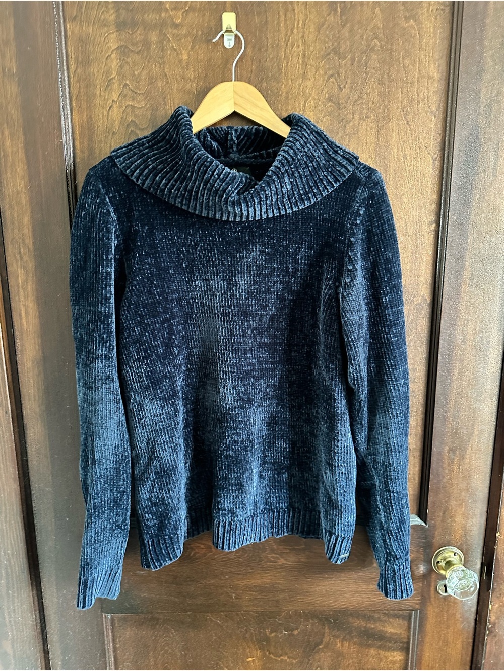 Volcom Cozy Navy Chenille Cowl Neck Sweater
